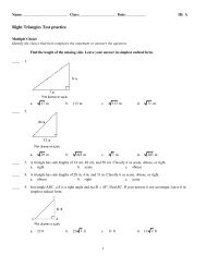 ExamView - Right triangles Practice test.tst