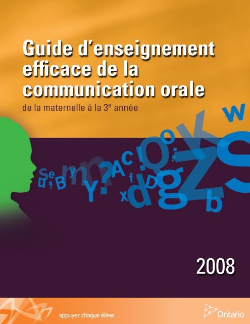 Guide d'enseignement efficace de la communication orale - L'@telier
