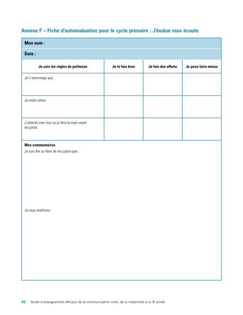 Guide d'enseignement efficace de la communication orale - L'@telier