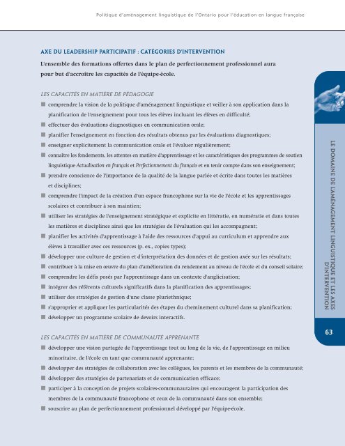 Politique d'aménagement linguistique - Ministère de l'éducation