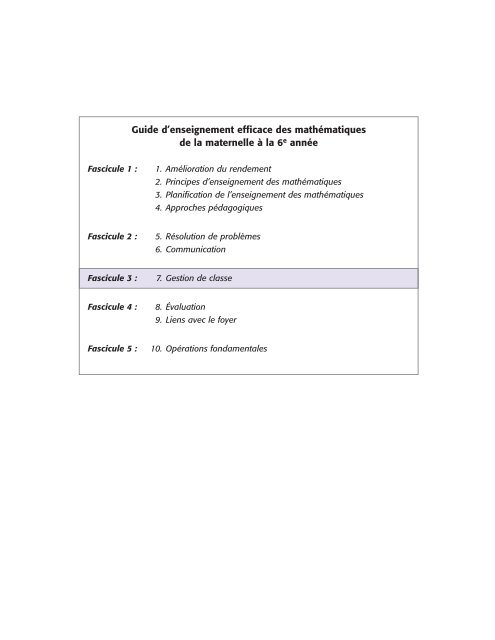 Guide d'enseignement efficace des mathématiques, de la ... - L'@telier