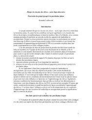 Faire avancer le projet à l'étape suivante (Leithwood, 2007)