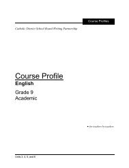 Course Profile - Curriculum Services Canada