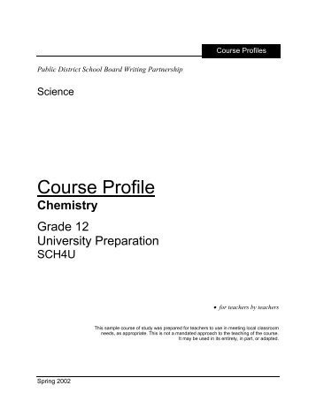 Course Profile - Curriculum Services Canada