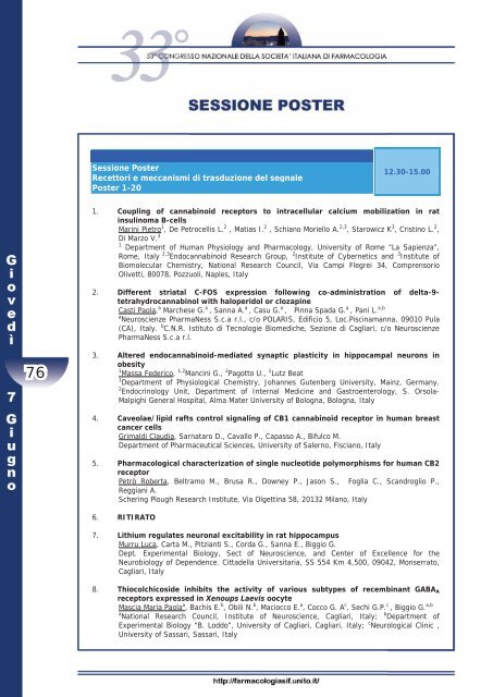 Programma finale completo - SIF - UniversitÃ  degli Studi di Torino