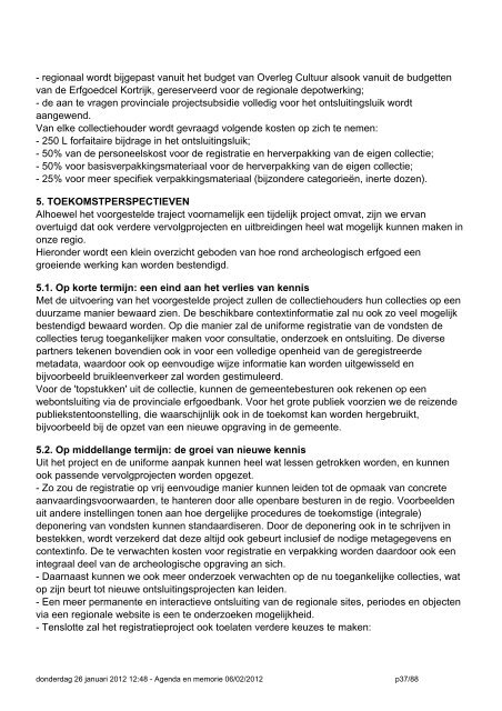 Stad Kortrijk Zitting gemeenteraad van 06/02/2012