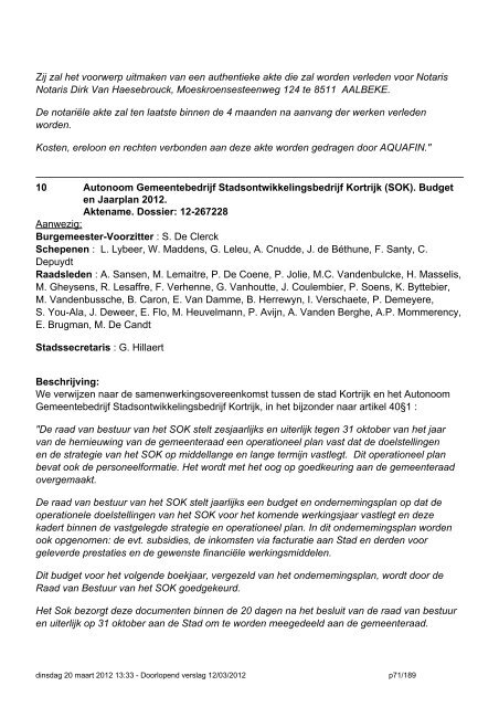 Zitting van GR van 12 maart 2012.pdf - Stad Kortrijk