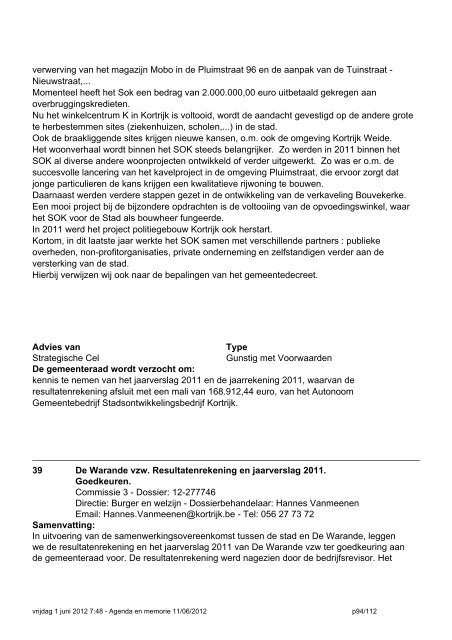 20120611gr AGENDA en Memorie van Toelichting.pdf - Stad Kortrijk