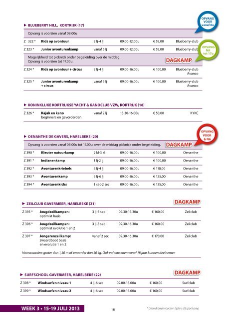 VAKANTIEKAMPEN zoMEr 2013 - Stad Kortrijk