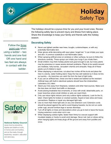 Tips for Holiday Safety