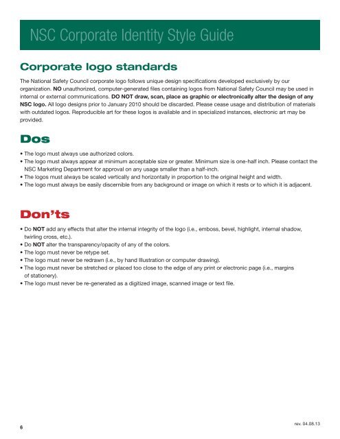 NSC_Identity_Writing_style-guide - National Safety Council