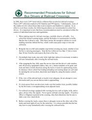 Recommended Procedures for School Bus Drivers at Railroad ...