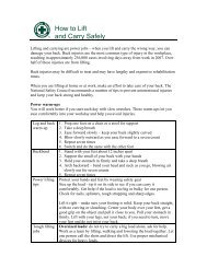 How to Lift and Carry Safely - National Safety Council