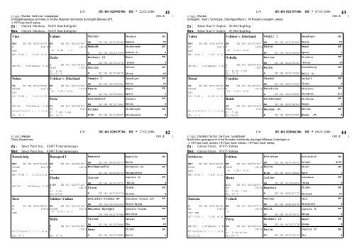 Page 1 LN: * ZÃ¼ : Bes: DE 481 820024006 ST 09.02.2006 1 ...