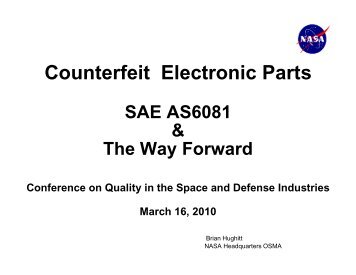 Counterfeit Electronic Parts - American Society for Quality