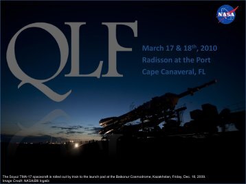 NASA Quality Leadership Forum Radisson at the Port | March 17 ...