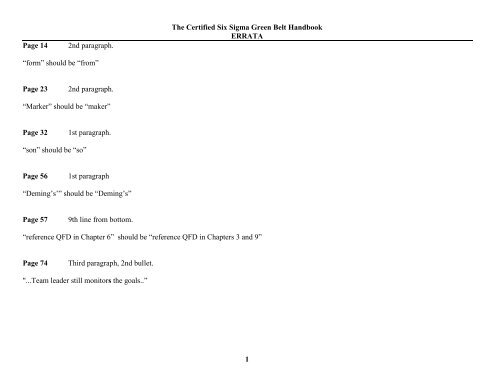 The certified six sigma top green belt handbook pdf