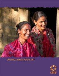 CARE NEPAL ANNUAL REPORT 2007