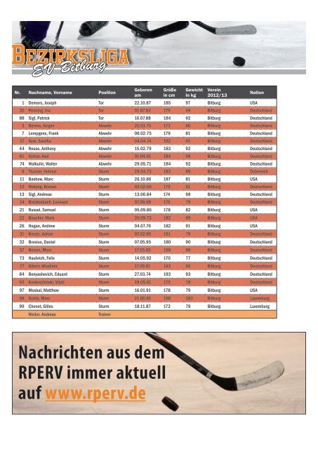 Saison 2012/13 - Rheinland-Pfälzischen Eis