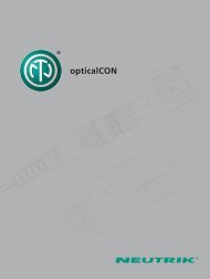Neutrik opticalCON - fibre4 TV