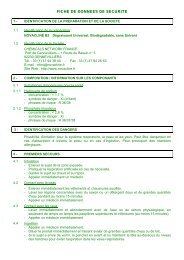 FICHE DE DONNEES DE SECURITE - Peinture KOEHL