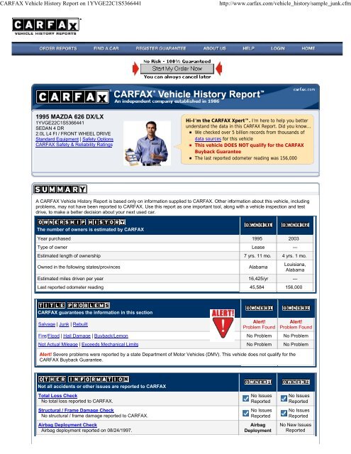 Car Frame Damage and Other Structural Damage - CARFAX