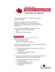 Veterans' Licence Plate - Alberta Motor Association