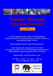 SchnÃ¤ppchenmarkt NEU - Farben Brunner