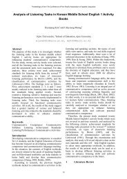 Analysis of Listening Tasks in Korean Middle School ... - PAAL Japan