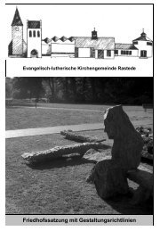 Friedhofssatzung - Evangelisch-lutherische Kirchengemeinde ...