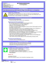 Betriebsanweisung Typ Gru