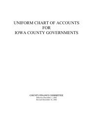 uniform chart of accounts for iowa county governments