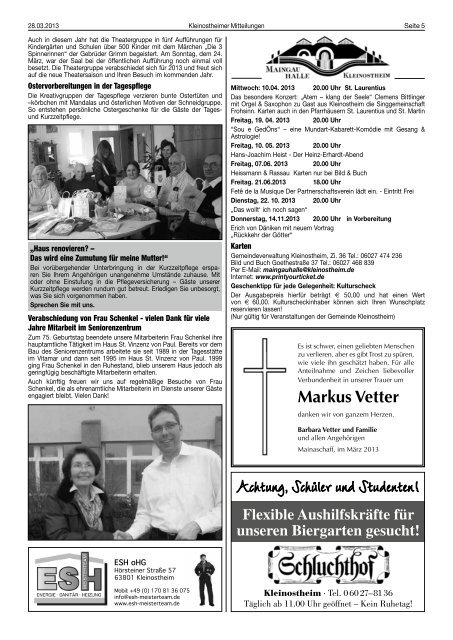 Amtsblatt Nr. 13 vom 28.03.2013 - Kleinostheim