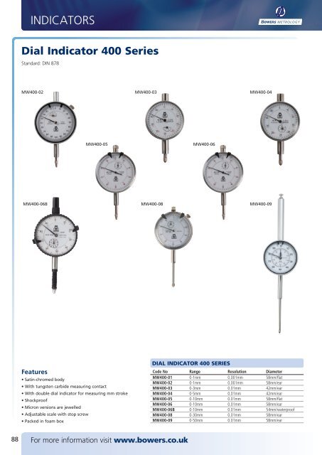401 Series 0.5 Moore and Wright Dial Indicator 401 Series 0.5 Moore and Wright Dial Indicator