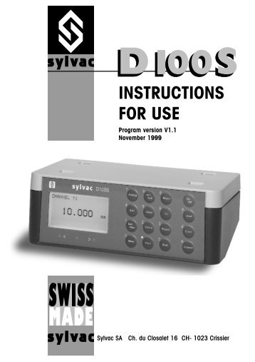 Sylvac D100S Readouts - Bowers UK