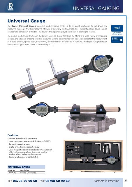 Bower Instrument UNIVERSAL GAUGING - Bowers UK