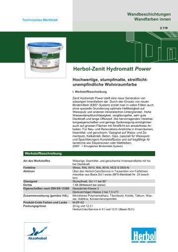 Herbol-Zenit Hydromatt Power