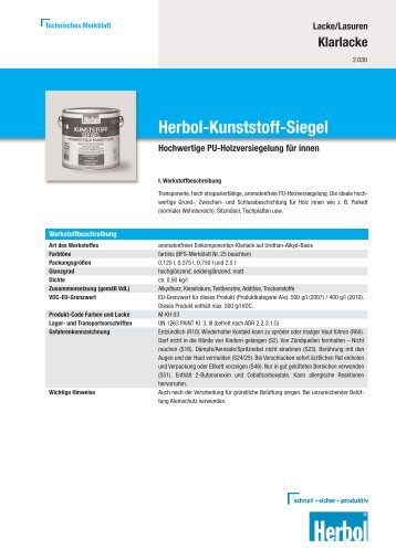 Herbol-Kunststoff-Siegel