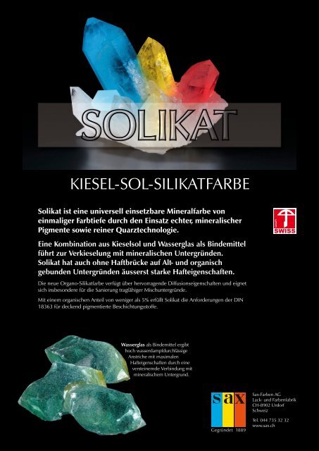 KIESEL-SOL-SILIKATFARBE - Sax-Farben AG