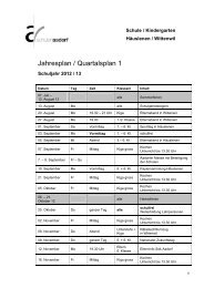 Jahresplan / Quartalsplan 1 - Schulen Aadorf