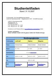 Studienleitfaden - Institut für Sportwissenschaft