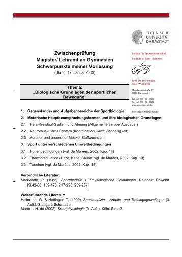 Schriftl. Zwischenprüfung Lehramt an Gymnasien und Magister