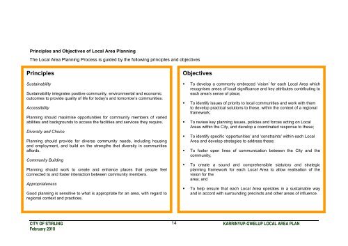 KARRINYUP / GWELUP Local Area Plan - City of Stirling