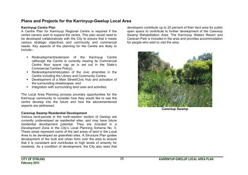 KARRINYUP / GWELUP Local Area Plan - City of Stirling