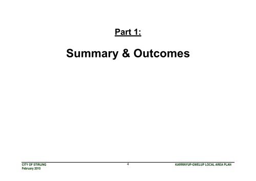 KARRINYUP / GWELUP Local Area Plan - City of Stirling
