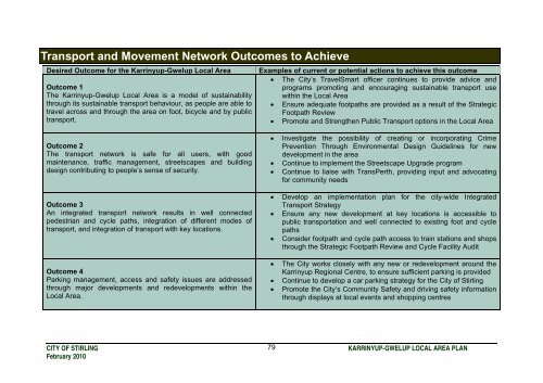 KARRINYUP / GWELUP Local Area Plan - City of Stirling