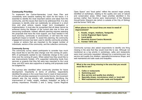 Carine â Hamersley Local Area Plan Outcomes Table - City of Stirling