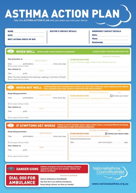 NAC Asthma Action Plan