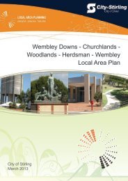 Wembley Local Area Plan - City of Stirling