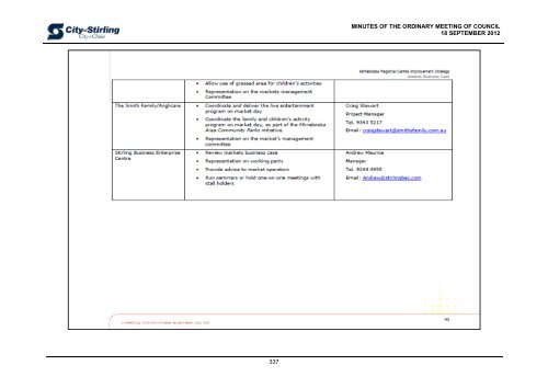 minutes - City of Stirling